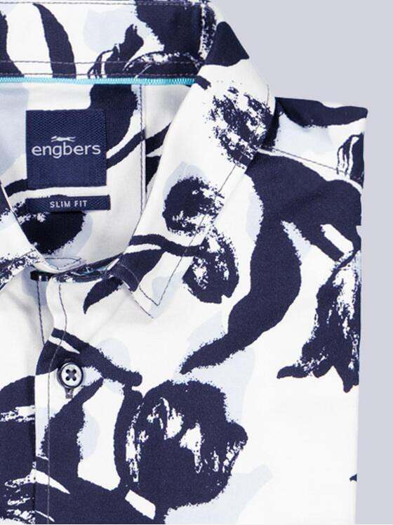 engbers Herren Kurzarm-Hemd gemustert Anthrazit 39034