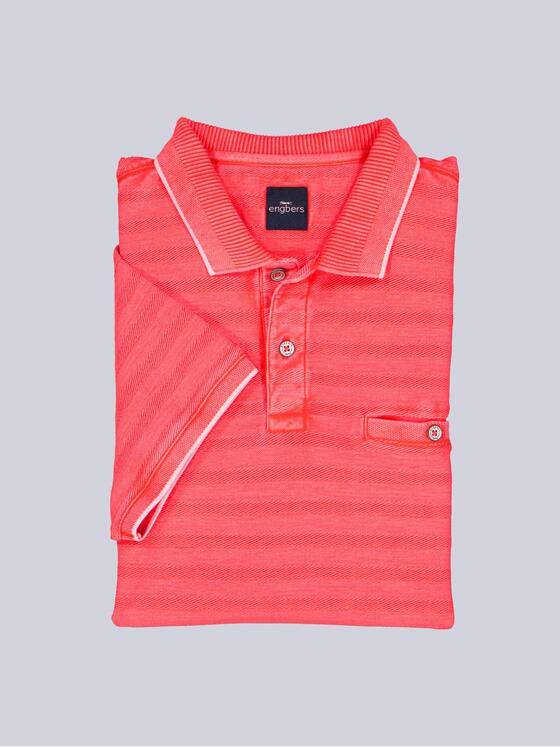 engbers Herren Polo-Shirt gestreift Hellrot 38920