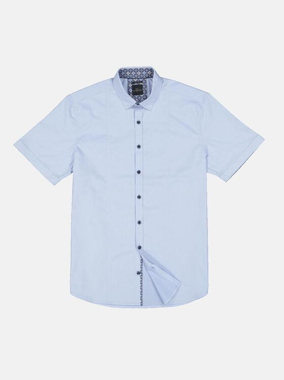 engbers Herren Kurzarm-Hemd "My Favorite" Blau 34371