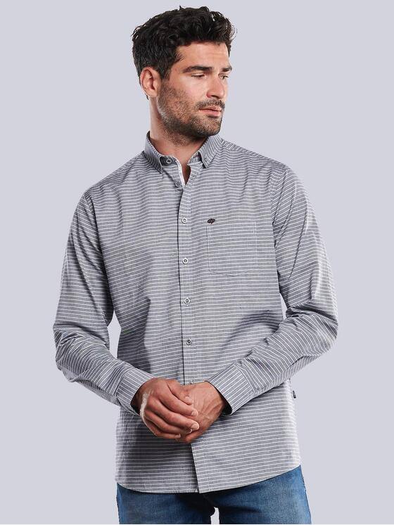 engbers Herren Langarm-Hemd gestreift Saphirblau 31683