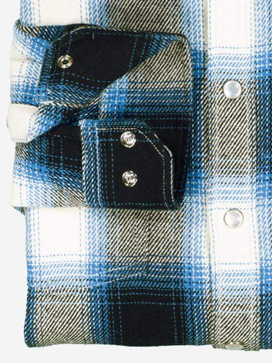 engbers Herren Langarm-Hemd kariert Petrolblau 37586