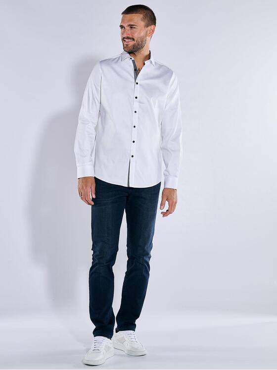 emilio adani Herren Langarm-Hemd "My Favorite" Reinweiss 34059