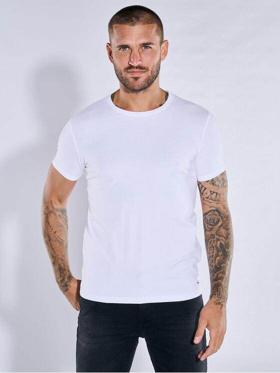 emilio adani Herren T-Shirt "My Favorite" slim fit Weiß 36231