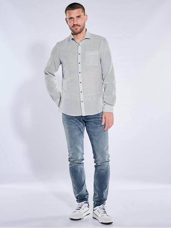 emilio adani Herren Hemd gemustert Brilliantblau 40952