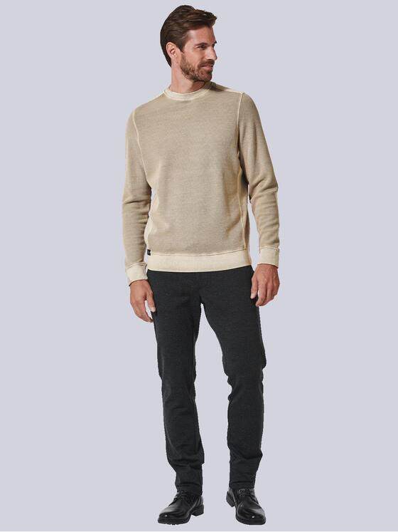 engbers Herren Sweatshirt strukturiert Beige 35314