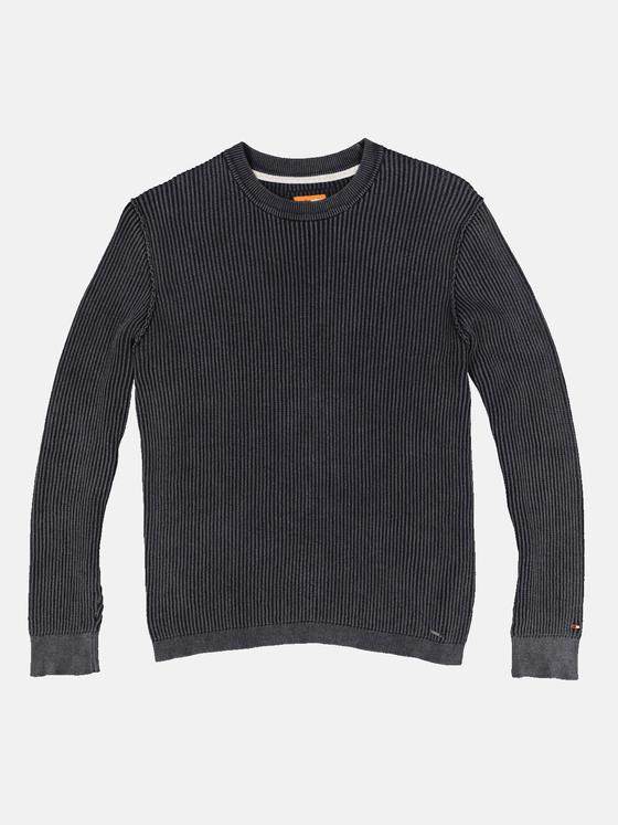 emilio adani Herren Pullover strukturiert Grau 33451