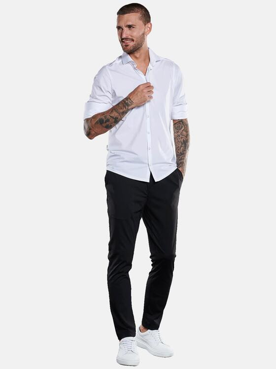 emilio adani Herren Anzug-Hose mit Kordelzug Schwarz 32738
