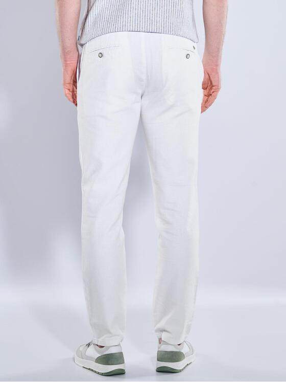 engbers Herren Chino mit Leinenanteil Reinweiss 39014