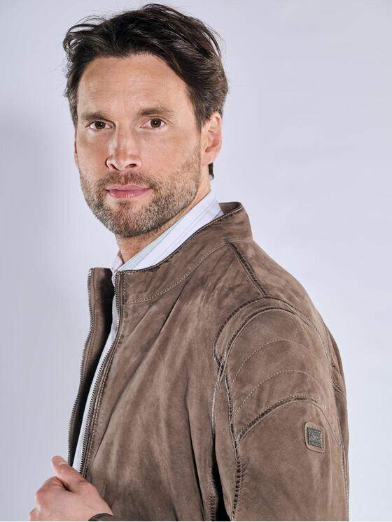 engbers Herren Lederjacke mit heraustrennbarer Blende Hellbraun 38492