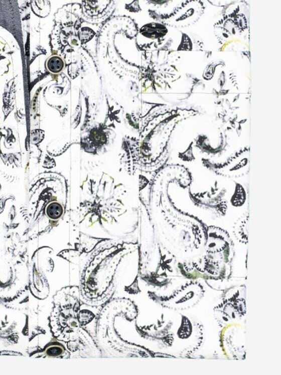 engbers Herren Langarm-Hemd gemustert Gruen 38108