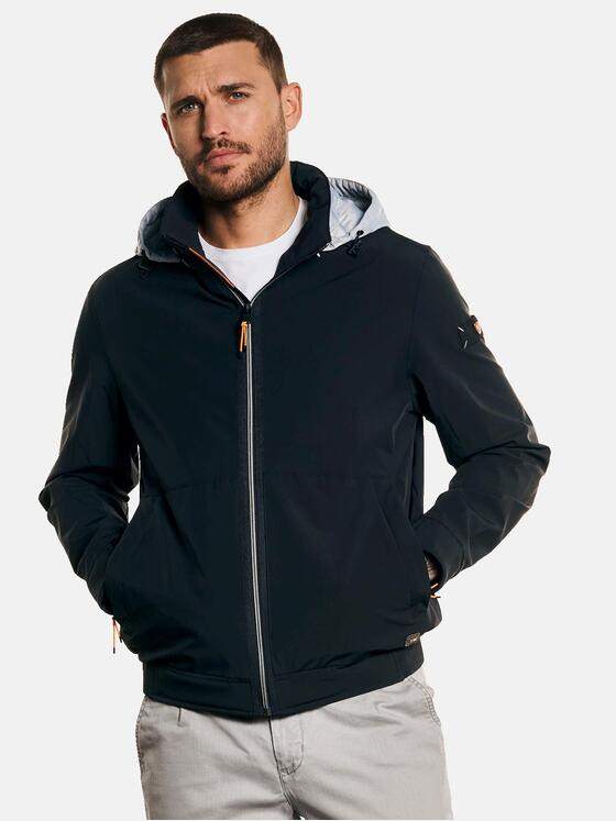 emilio adani Herren Jacke mit abnehmbarer Kapuze Blau 32574