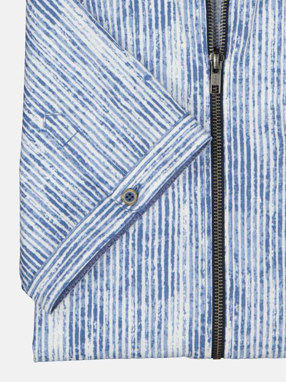 engbers Herren Kurzarm-Hemd gestreift Blau 36859