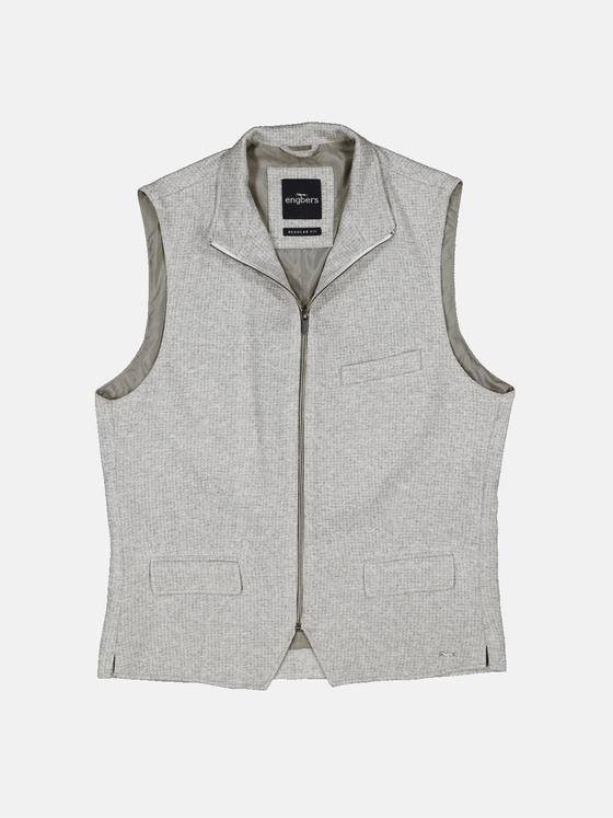 engbers Herren Sakko-Weste mit Zipper Hellgrau 34573