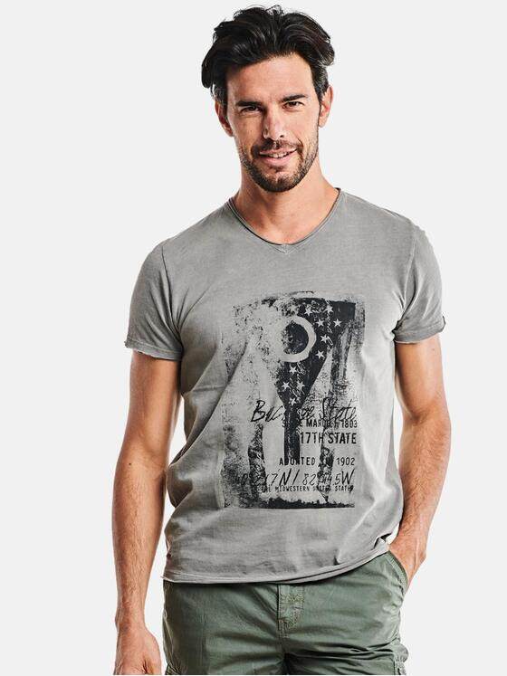 emilio adani Herren Rundhals T-Shirt Beige 25699