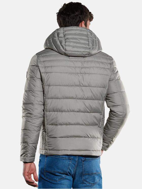 engbers Herren Steppjacke mit abnehmbarer Kapuze Kieselgrau 33302