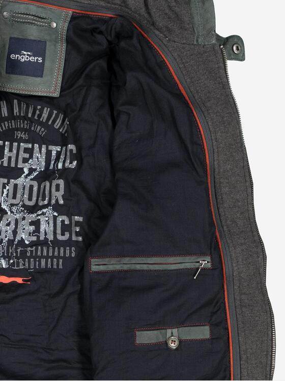 engbers Herren Lederjacke regular Dunkelgruen 37420