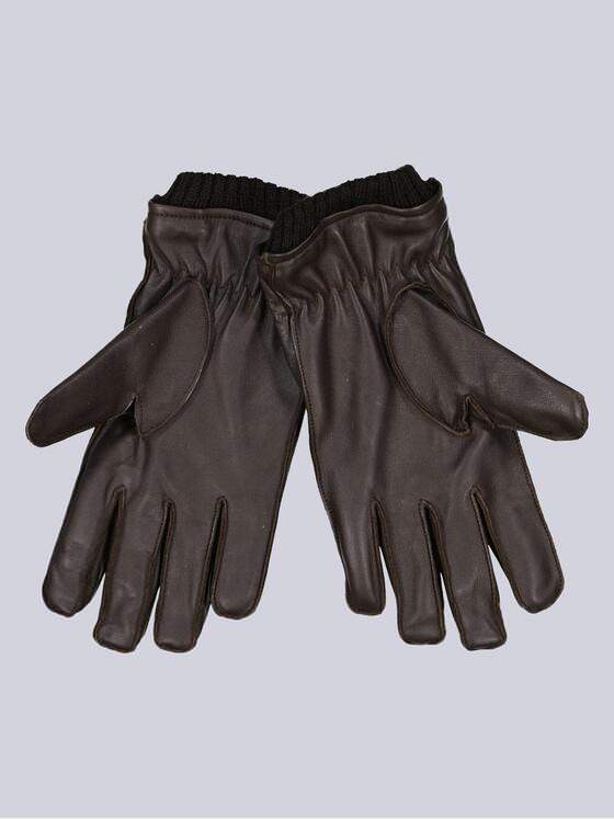 emilio adani Herren Leder-Handschuhe Basic Dunkelbraun 37955