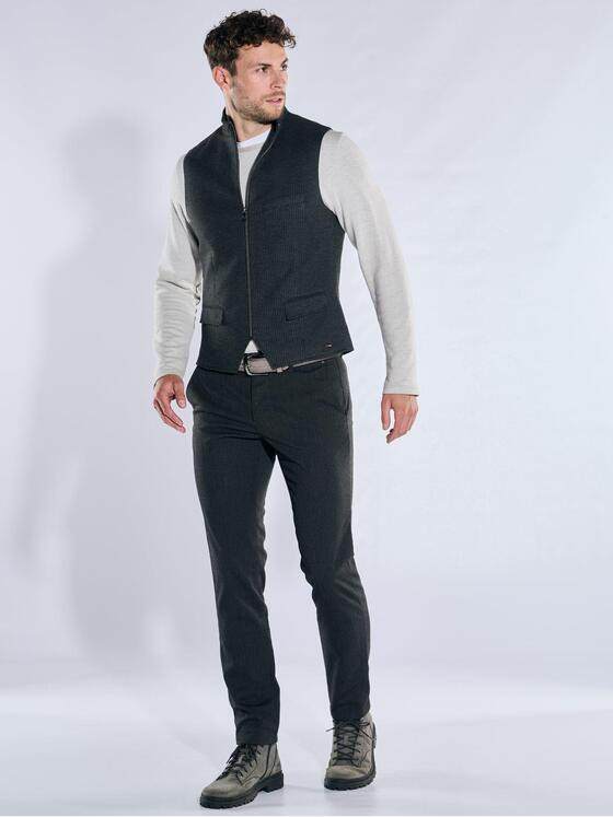 emilio adani Herren Sakko-Weste mit Zipper Anthrazit 39896