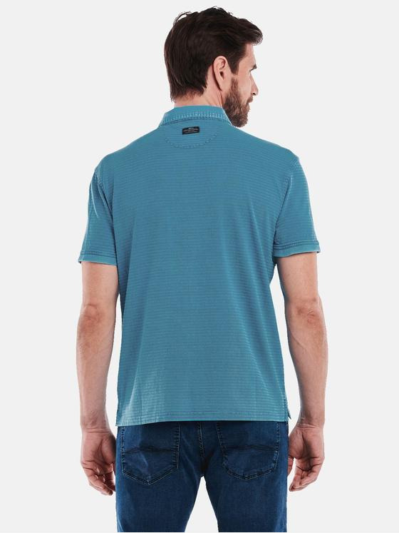 engbers Herren Polo-Shirt gestreift Türkis 35059