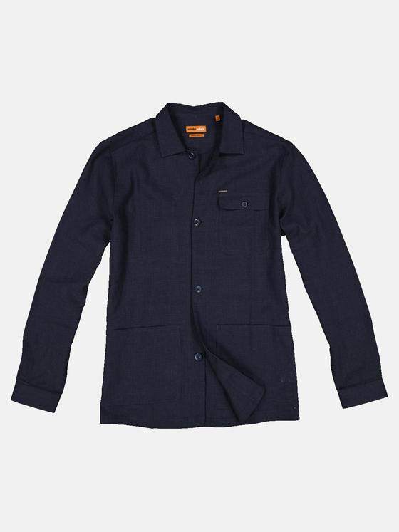 emilio adani Herren Hemd uni Blau 32838