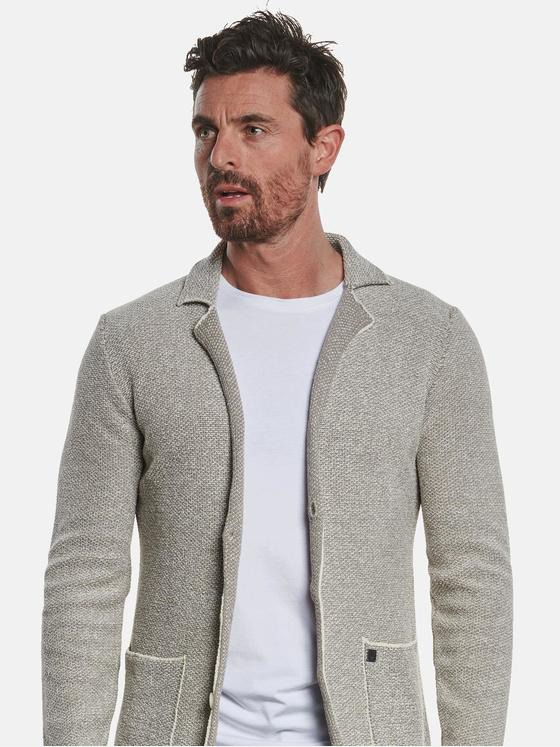 ENGBERS GERMANY Herren Strick-Sakko strukturiert Beige 32689