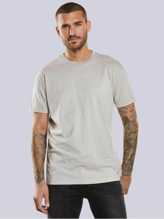 emilio adani Herren T-Shirt uni Beige 34550