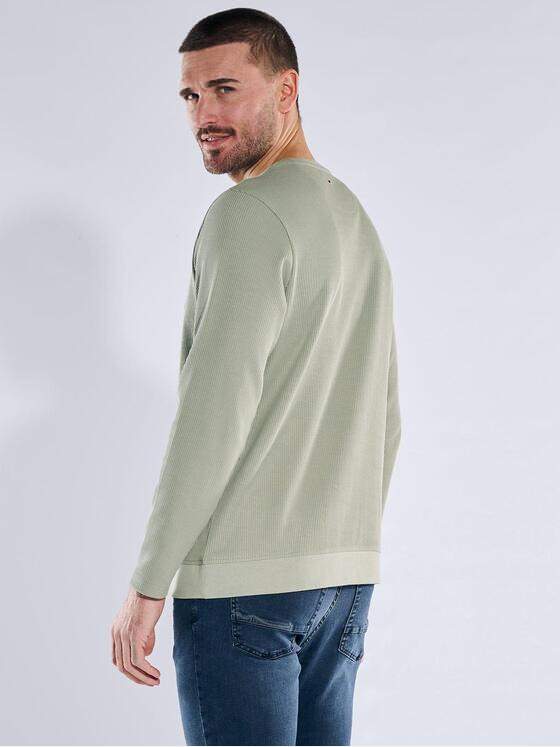 emilio adani Herren Modisches Langarm-Shirt Gruen 40129