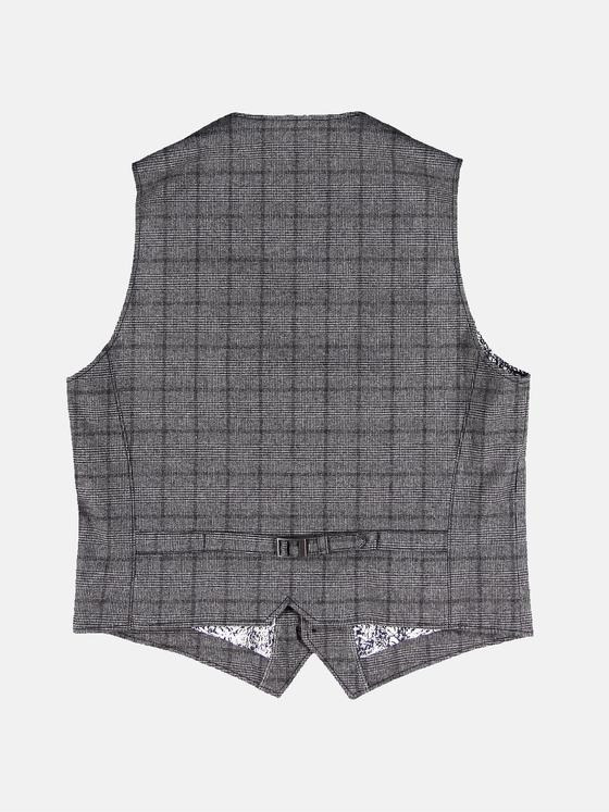 engbers Herren Karierte Sakkoweste Anthrazit 30220