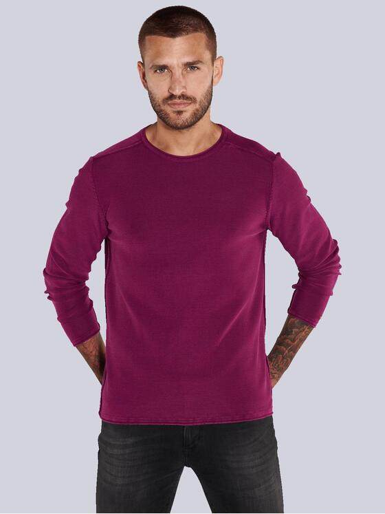 emilio adani Herren Pullover uni Violett 36074