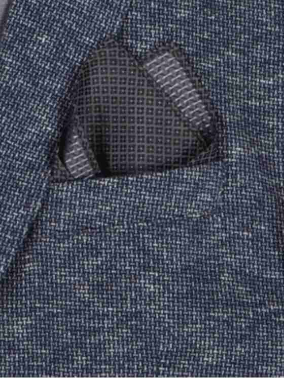 engbers Herren Einstecktuch gemustert Grau 34008