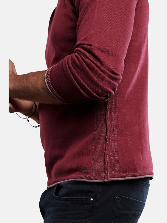 emilio adani Herren sportiver Pullover in dezenter Zweifarbigkeit Violett 28941