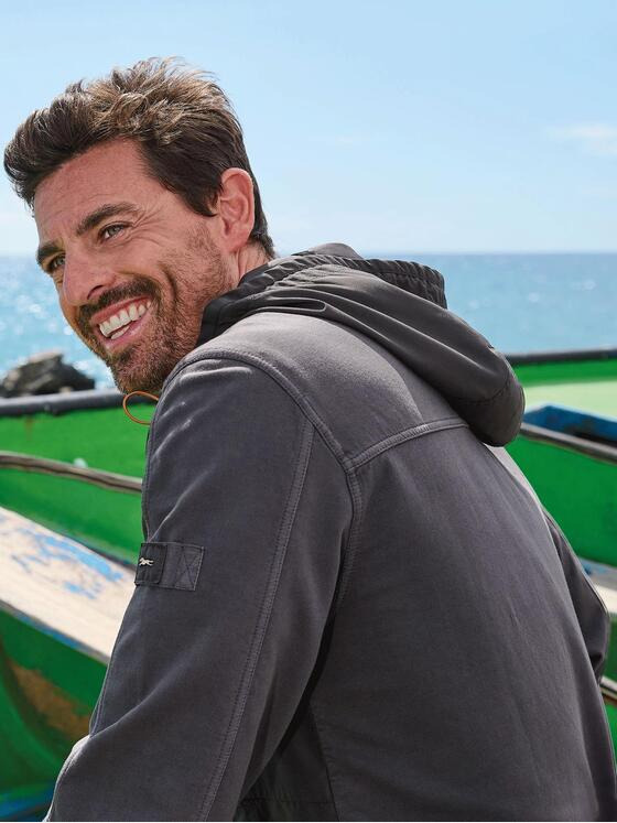 engbers Herren Sweatjacke mit Kapuze Schwarz 33152