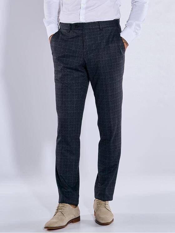 emilio adani Herren Anzug-Hose slim fit Grau 37648