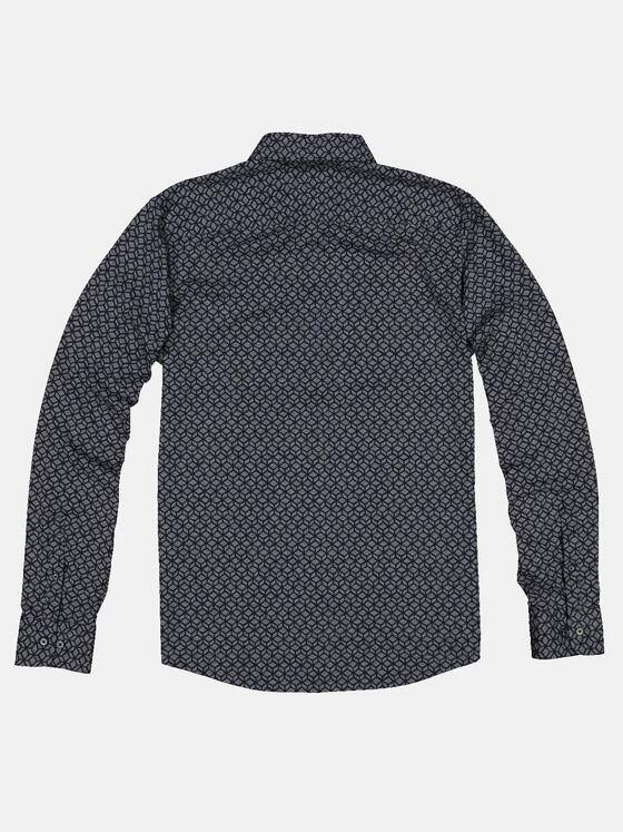 emilio adani Herren Langarm-Hemd aus Jersey Blau 32290