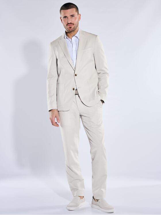 emilio adani Herren Anzug-Sakko aus Leinenmischqualität Naturweiss 40368