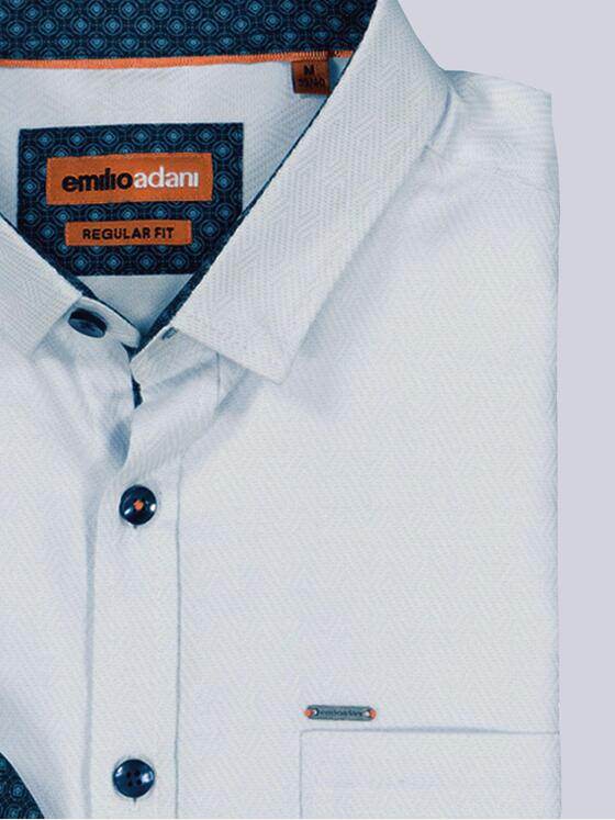 emilio adani Herren Langarm-Hemd uni Blau 36120