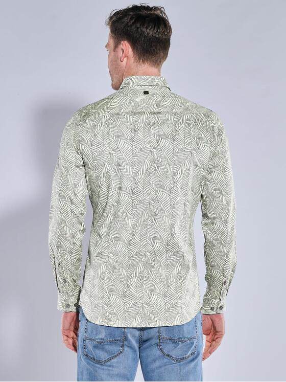 ENGBERS GERMANY Herren Langarm-Hemd mit Satinanteil Hellgruen 38544