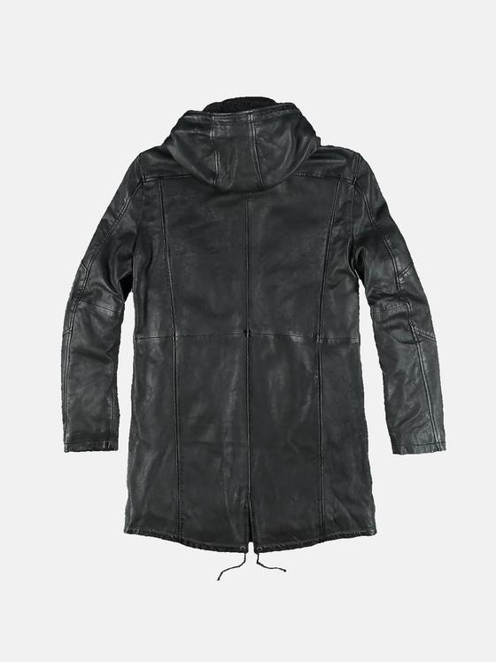 emilio adani Herren Lederjacke Schwarz 31874