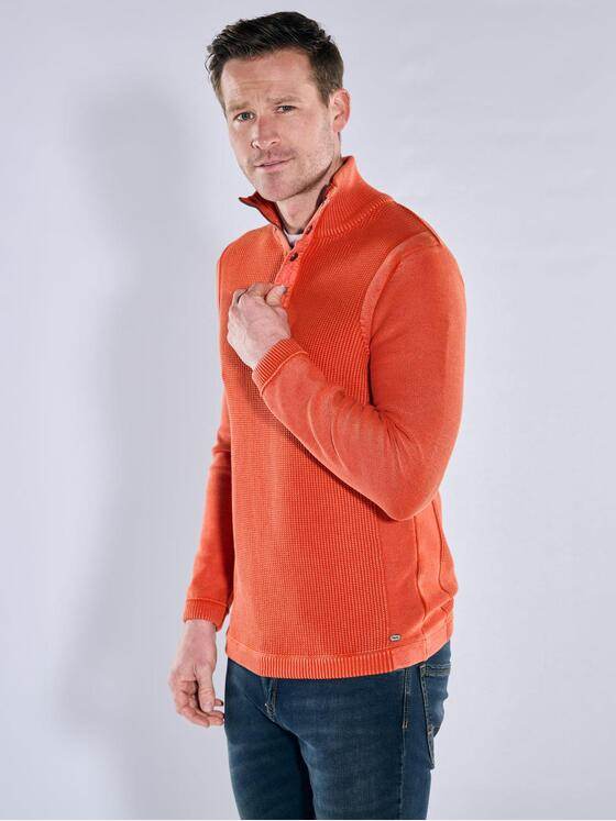 engbers Herren Pullover Polokragen Orange 39916