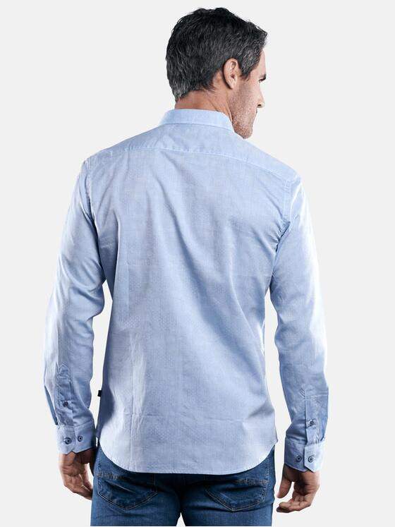 engbers Herren Softes Webstruktur-Hemd Hellblau 29518