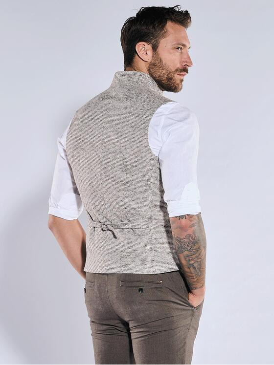 emilio adani Herren Sakko-Weste slim fit Beige 36381