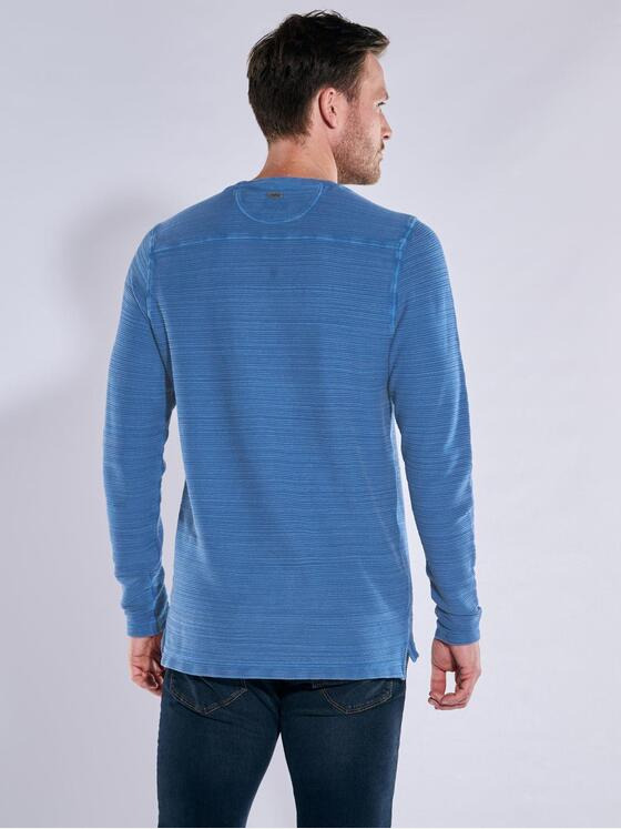 engbers Herren Langarm-Shirt gestreift Blau 37298