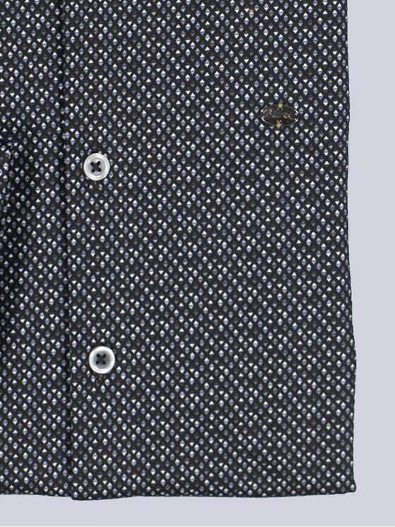 engbers Herren Langarm-Hemd slim fit Schwarz 35606