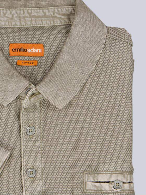 emilio adani Herren Polo-Shirt strukturiert Braun 38627