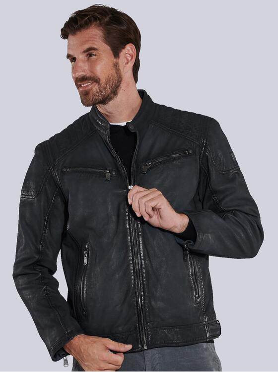 engbers Herren Lederjacke regular Blau 35445
