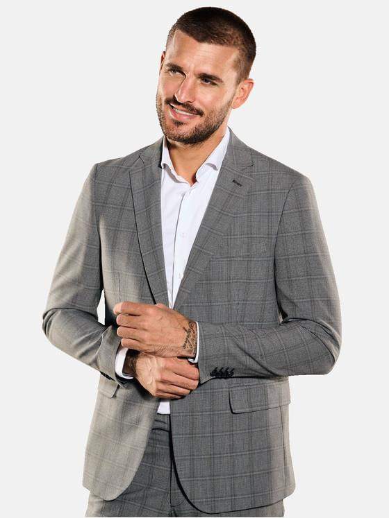 emilio adani Herren Anzug-Sakko slim fit Grau 35378