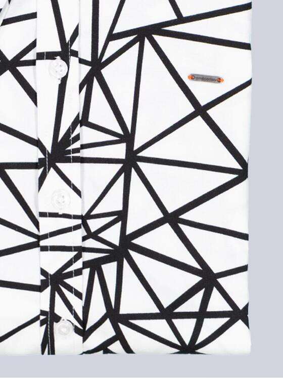 emilio adani Herren Kurzarm-Hemd gemustert Schwarz 39245