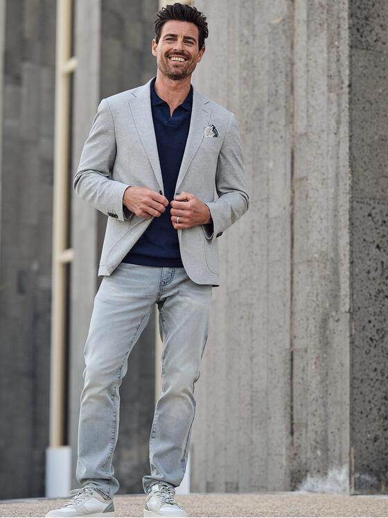 engbers Herren Freizeit-Sakko strukturiert Silbergrau 38870