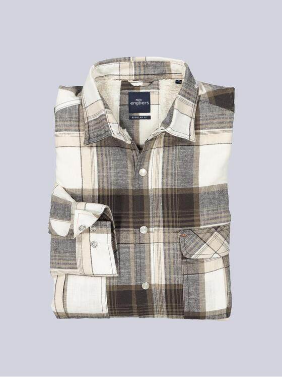 engbers Herren Langarm-Hemd kariert Braun 35476