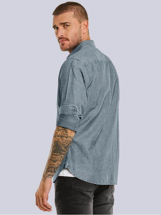 emilio adani Herren Langarm-Hemd mit Teilungsnähten Beige 34185